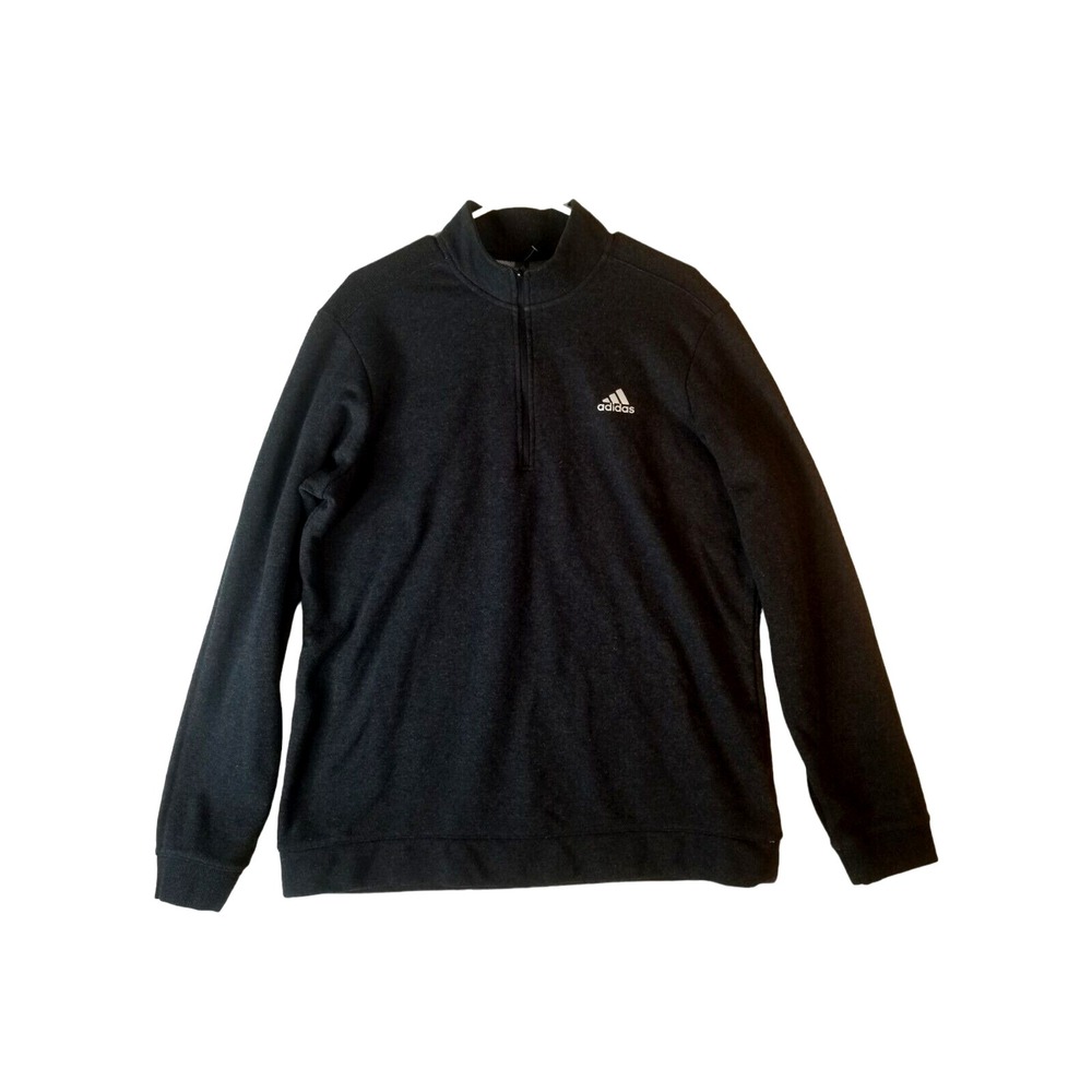 Adidas Dark Gray Golf 3/4 Zip Pullover Long Sleeve sweater Men's Size L‎